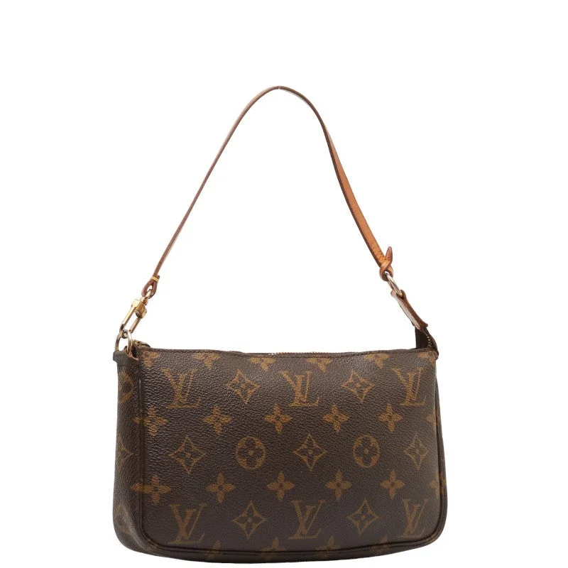 Louis Vuitton Monogram Pochette Accessory Shoulder Bag Brown PVC Leather  Louis Vuitton