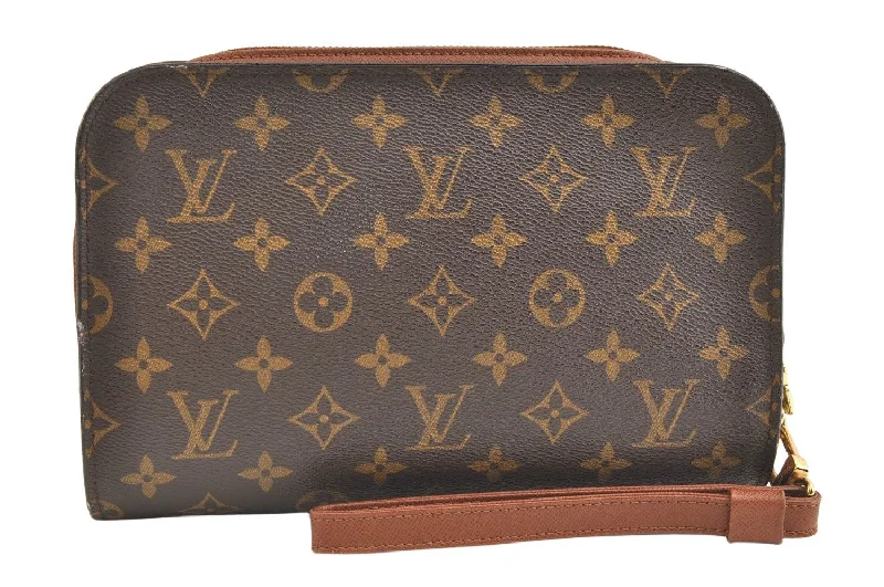 Authentic Louis Vuitton Monogram Orsay Clutch Hand Bag Purse M51790 LV 1805K