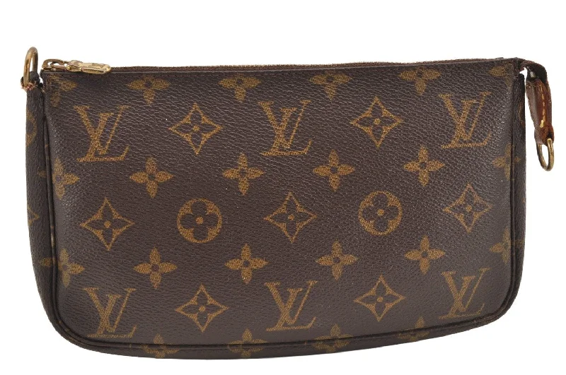 Authentic Louis Vuitton Monogram Pochette Accessoires Pouch M51980 LV 2926K