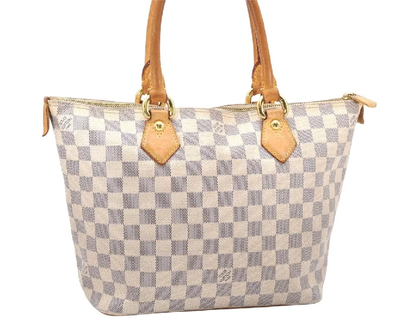 Authentic Louis Vuitton Damier Azur Saleya PM Shoulder Tote Bag N51186 LV 2571K