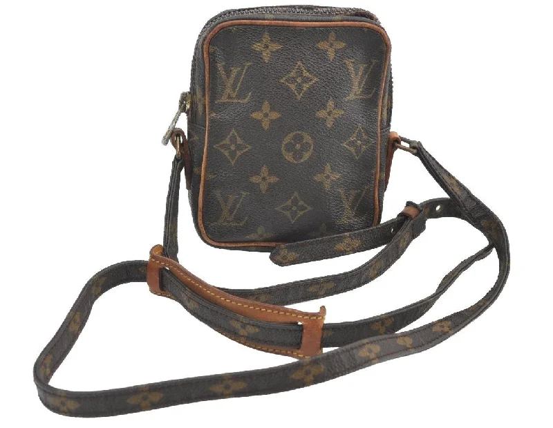 Auth Louis Vuitton Monogram Mini Poche Danube Shoulder Cross Bag M45268 LV K7737