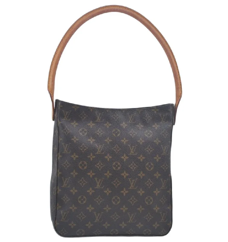 Authentic Louis Vuitton Monogram Looping GM Shoulder Bag M51145 LV 2346K