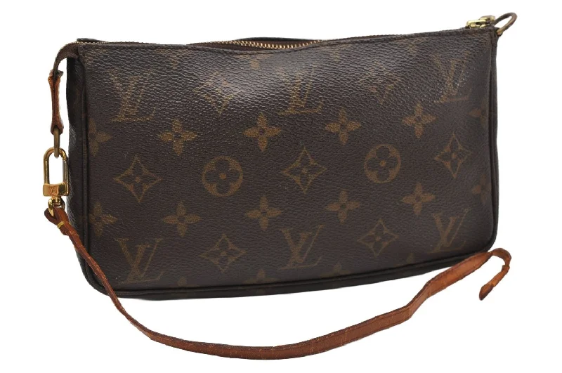 Authentic Louis Vuitton Monogram Pochette Accessoires Pouch M51980 LV Junk 1752K