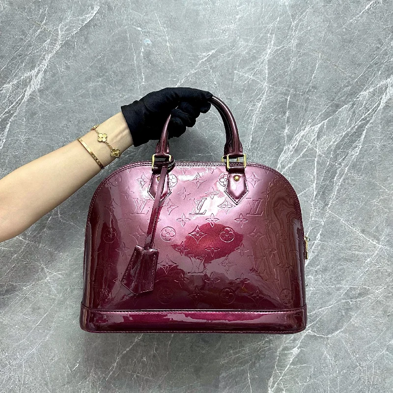 LV Alma Vernis Patent Leather Plum GHW