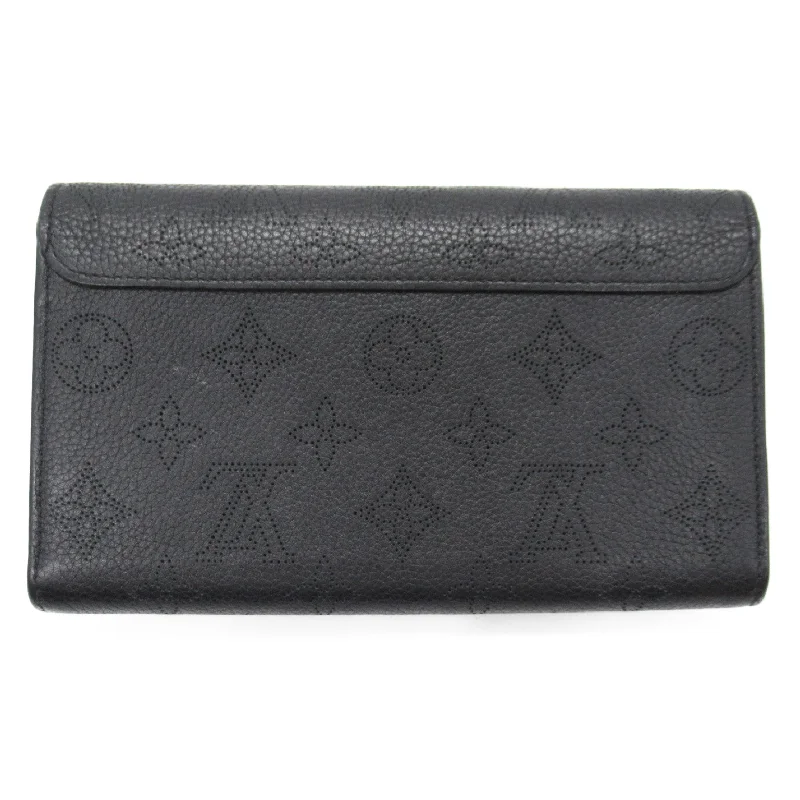 Louis Vuitton Louis Vuitton Portefolio Iris Round Long Wallet Leather Machina  Black M60143