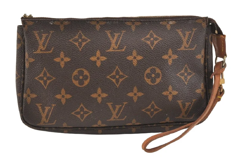 Authentic Louis Vuitton Monogram Pochette Accessoires Pouch M51980 Junk 2812K