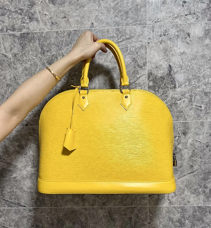 LV Alma GM EPI Leather Yellow SHW