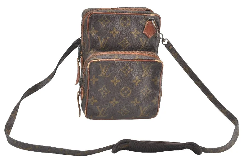 Authentic Louis Vuitton Monogram Amazone Shoulder Cross Body Bag Old Model K8018