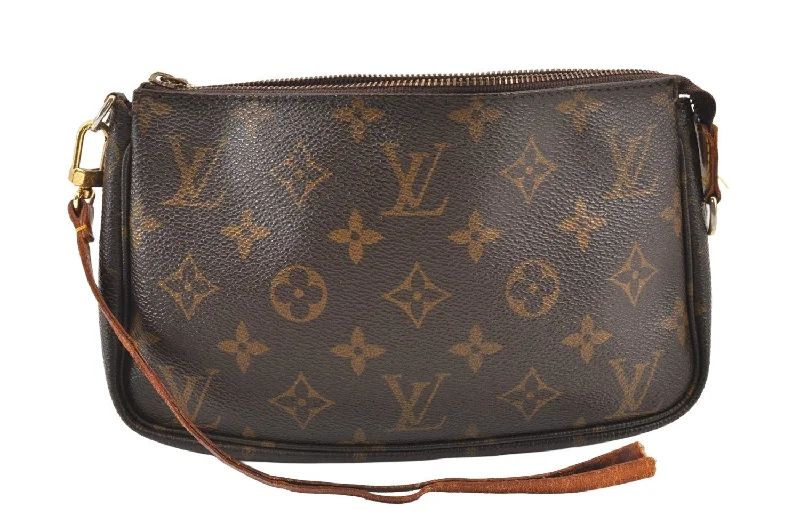 Authentic Louis Vuitton Monogram Pochette Accessoires Pouch M51980 LV Junk 1934K