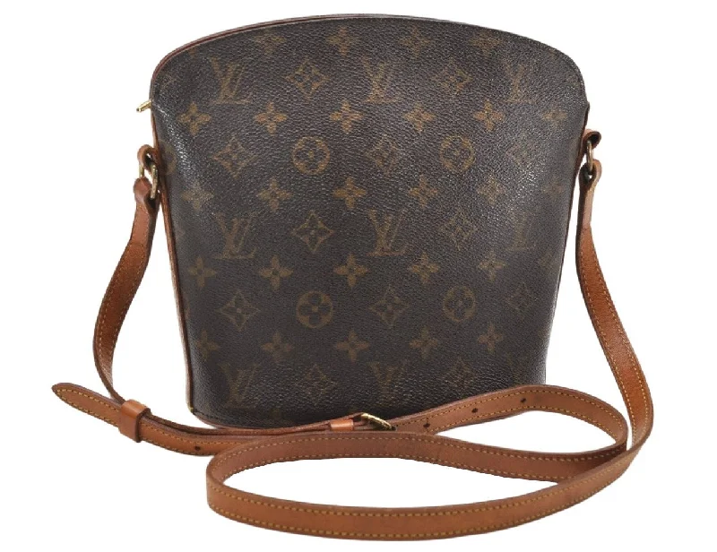 Authentic Louis Vuitton Monogram Drouot Shoulder Cross Body Bag M51290 LV 2630K