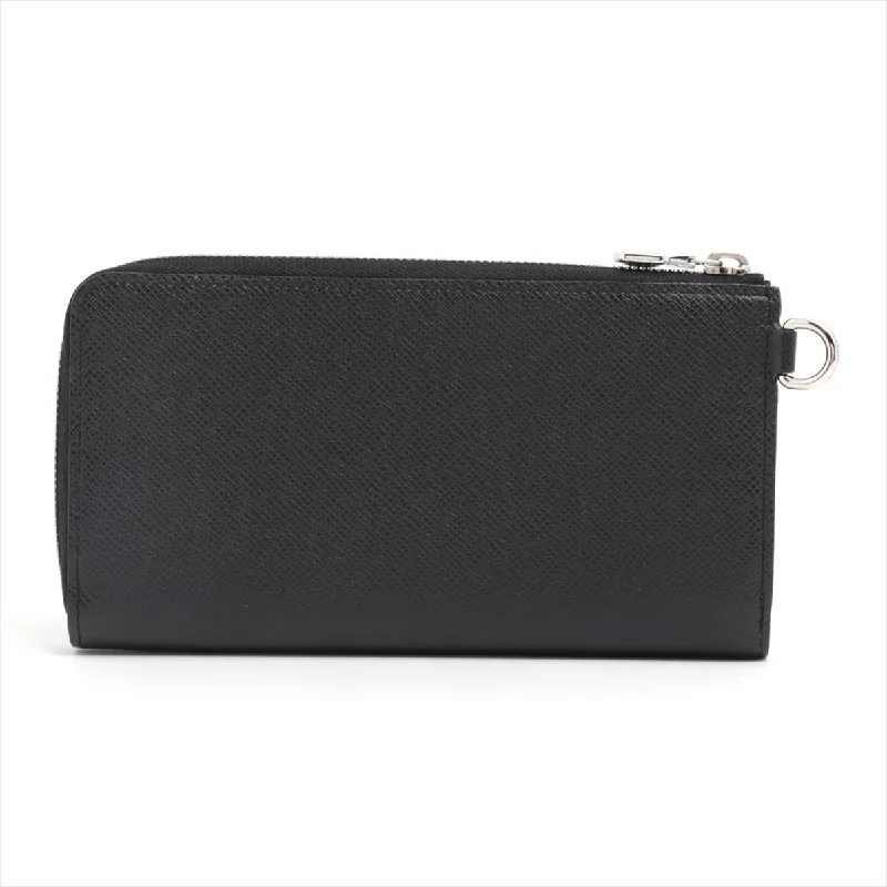 Louis Vuitton Taiga Zippy Dragon M69409 Black Round Zipper Wallet