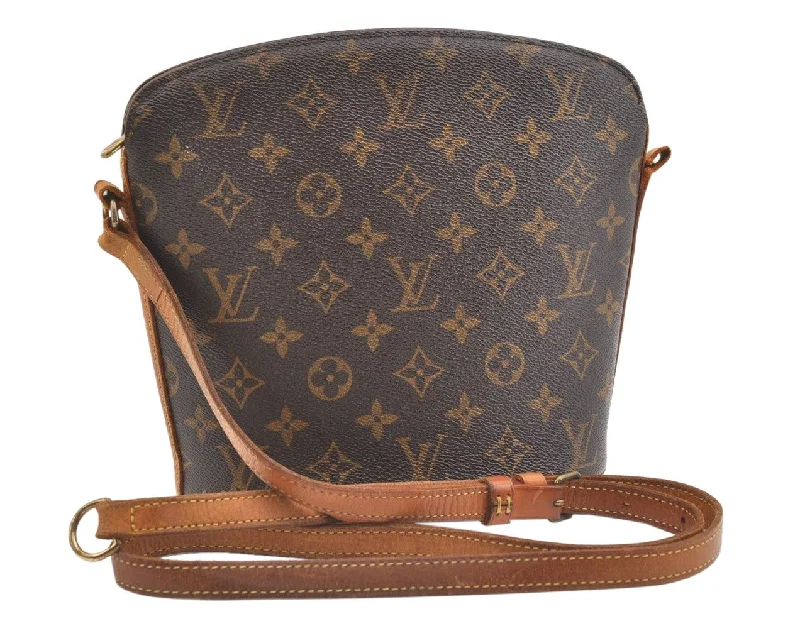 Authentic Louis Vuitton Monogram Drouot Shoulder Cross Bag M51290 Junk 1938K