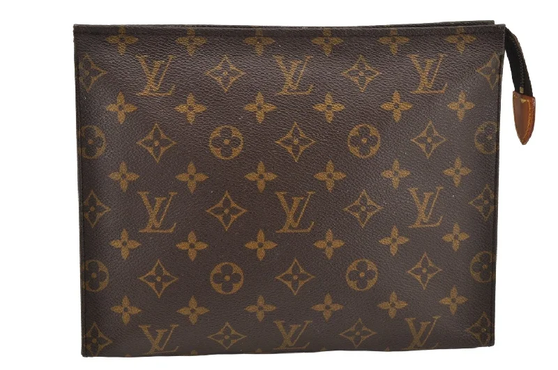 Auth Louis Vuitton Monogram Poche Toilette 26 M47542 Cosmetics Pouch Junk 2936K