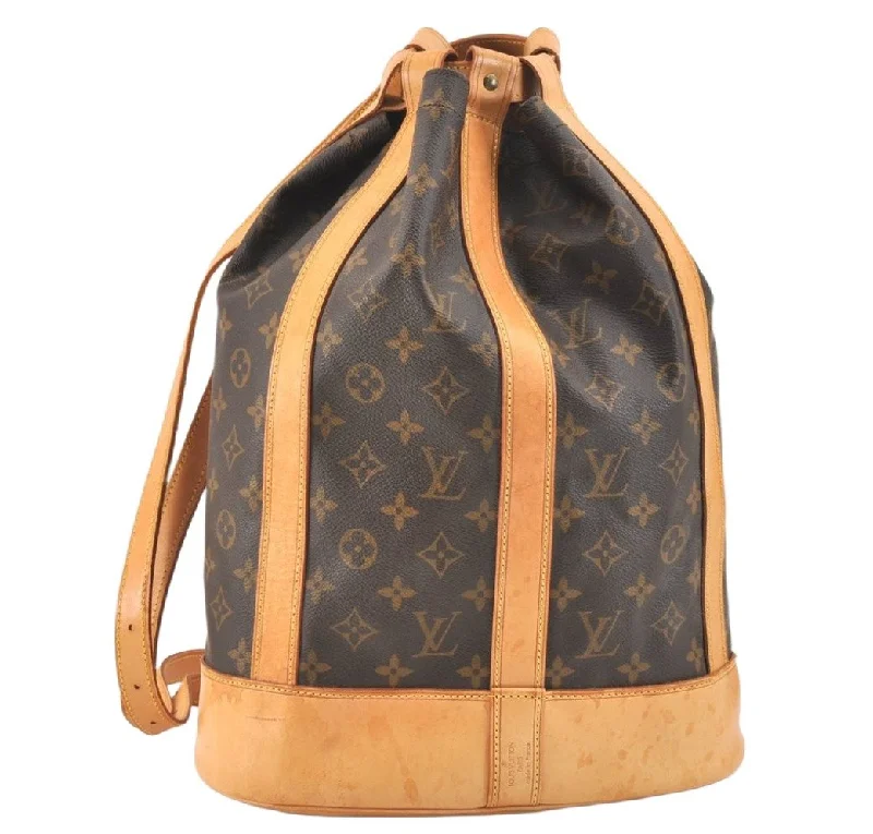 Authentic Louis Vuitton Monogram Randonnee PM Shoulder Bag M42243 LV 2896K