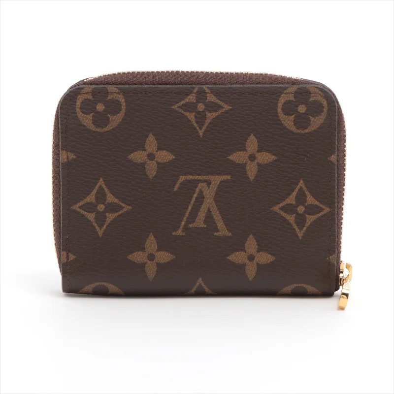 Louis Vuitton Monogram Zippy Coin Pass M60067 Brown Coin Case