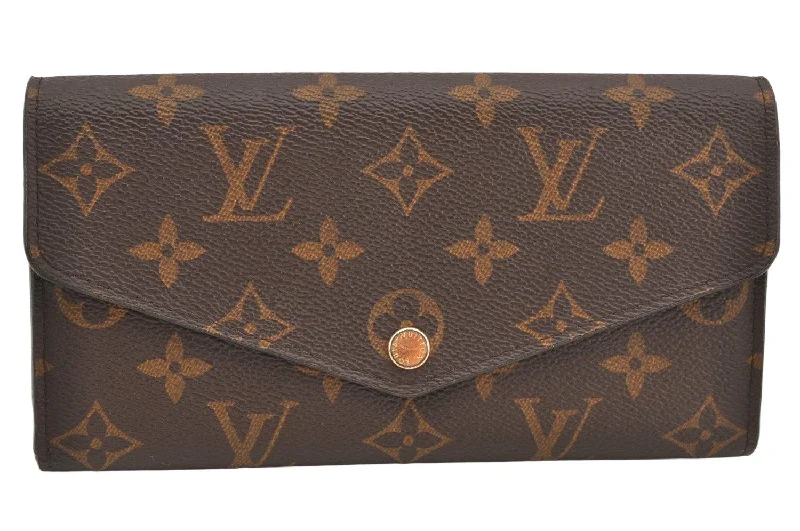 Authentic Louis Vuitton Monogram Portefeuille Sarah Wallet Pink M62235 LV 2583K