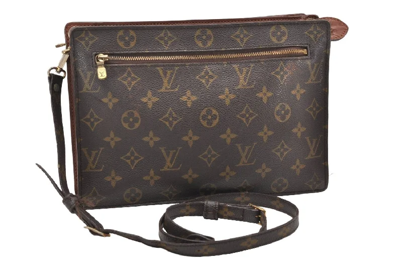 Authentic Louis Vuitton Monogram Enghien Shoulder Cross Bag M51205 Junk 2889K