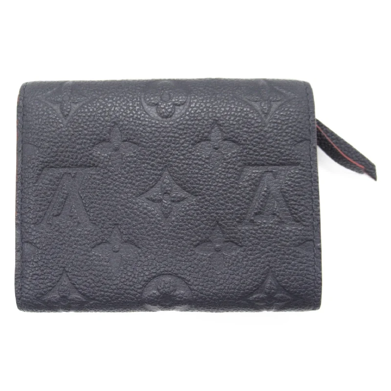 Louis Vuitton Louis Vuitton Portefolio Victoria Three Fold Wallet Leather Monogram Emplant  Navy M64577