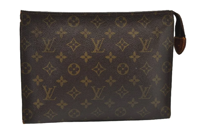 Auth Louis Vuitton Monogram Poche Toilette 26 Cosmetics Pouch Old Model LV 2751J