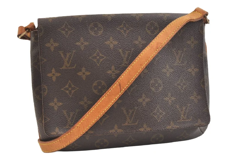 Authentic Louis Vuitton Monogram Musette Tango M51388 Shoulder Cross Bag 2635K