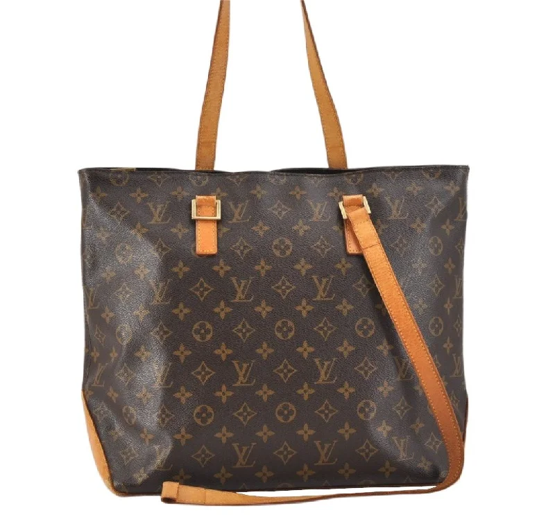 Authentic Louis Vuitton Monogram Cabas Mezzo Shoulder Tote Bag M51151 Junk 2549K