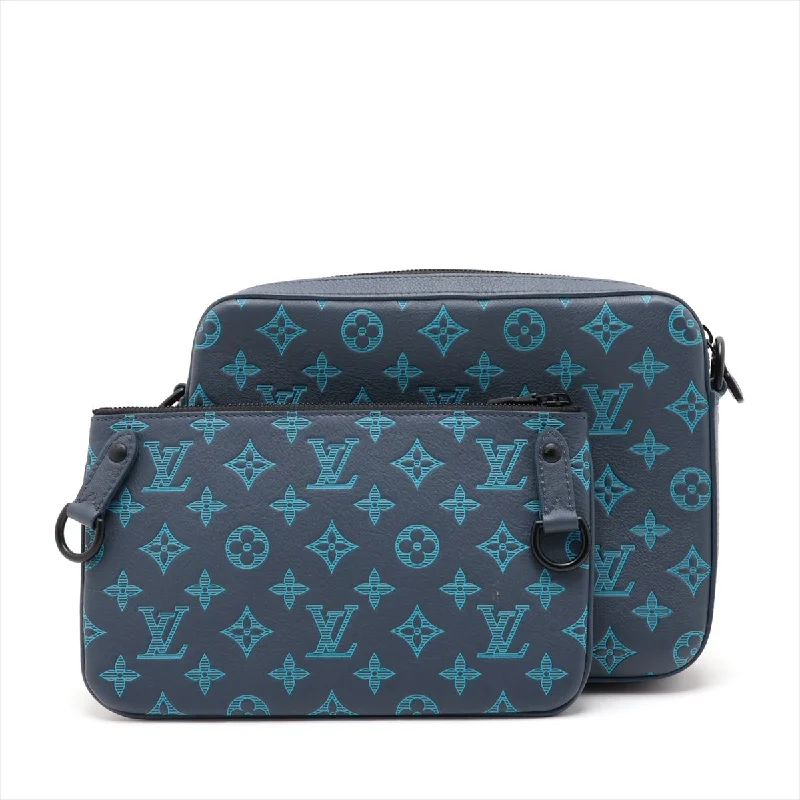 Louis Vuitton Monogram Shadow Trio Messenger M46604    Lack  Money