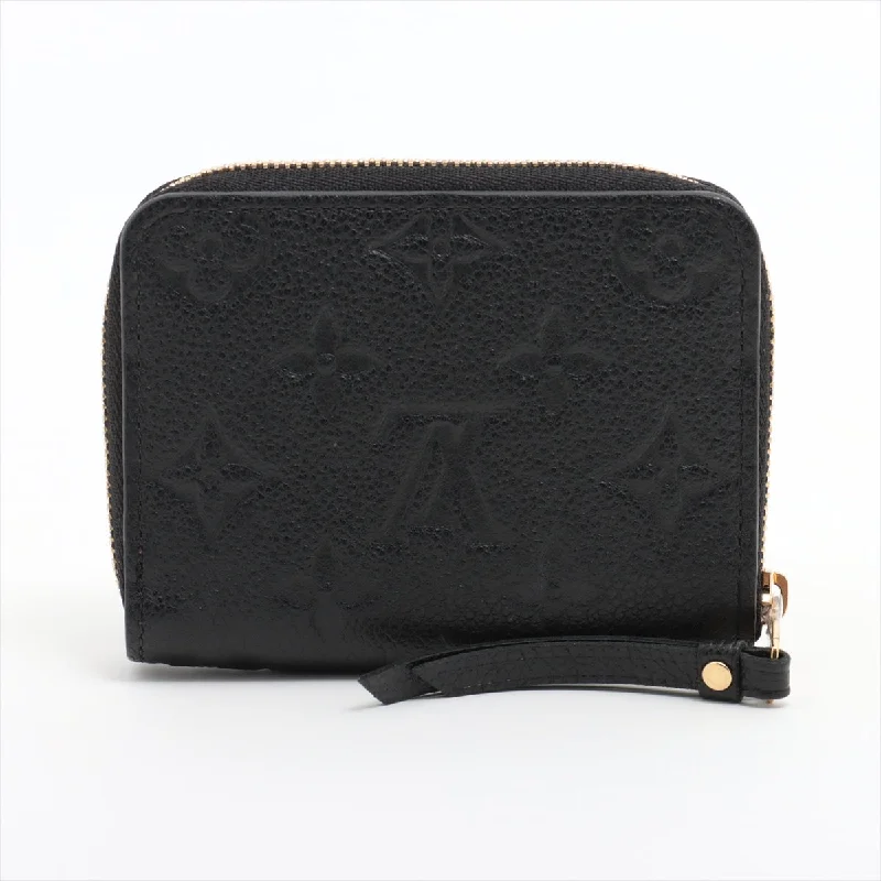 Louis Vuitton Monogram Amplant Zippy Coin Pass M60574 Noir Coin Case