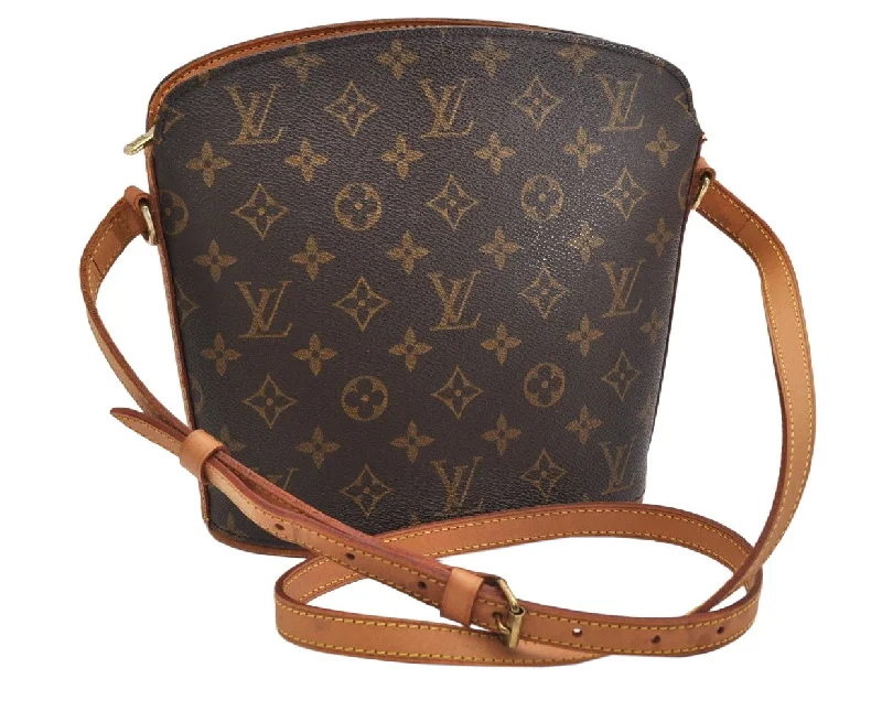 Authentic Louis Vuitton Monogram Drouot Shoulder Cross Body Bag M51290 LV 1717K