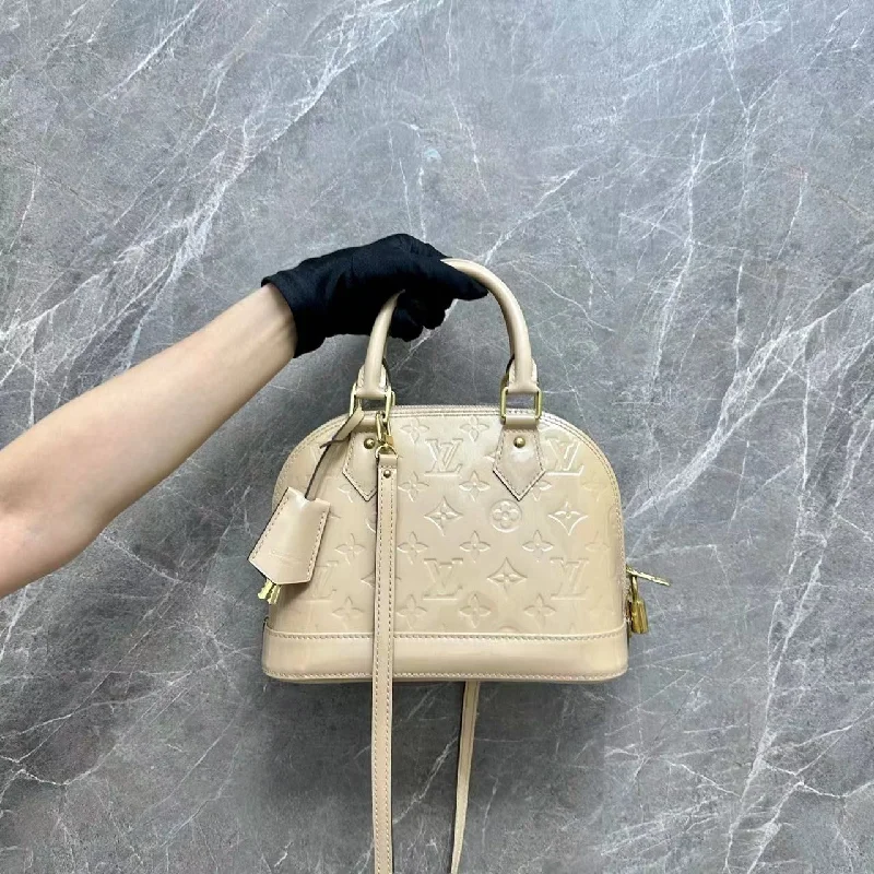 LV Alma BB Patent Leather Nude GHW