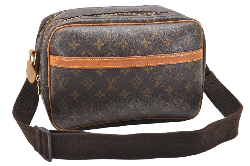 Authentic Louis Vuitton Monogram Reporter PM Shoulder Cross Bag M45254 LV 2888K