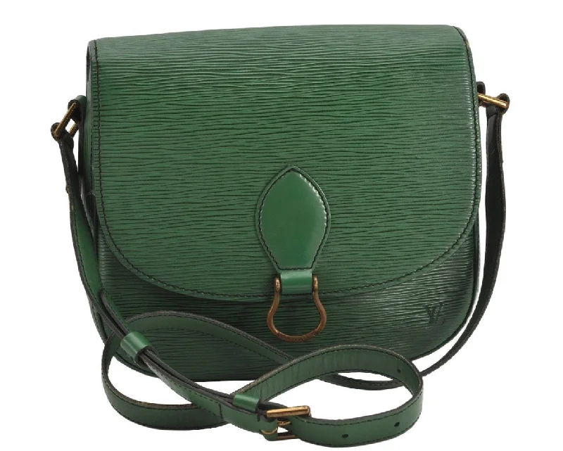 Auth Louis Vuitton Epi Saint Cloud GM Shoulder Cross Bag Green M52194 LV 2636K