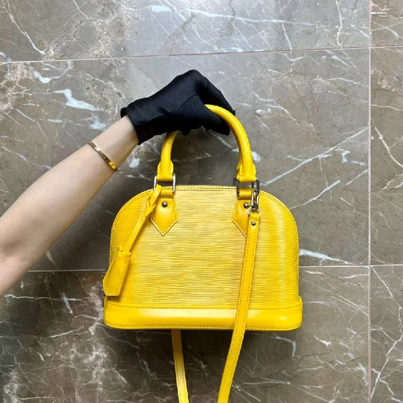 LV Alma BB EPI Leather Yellow