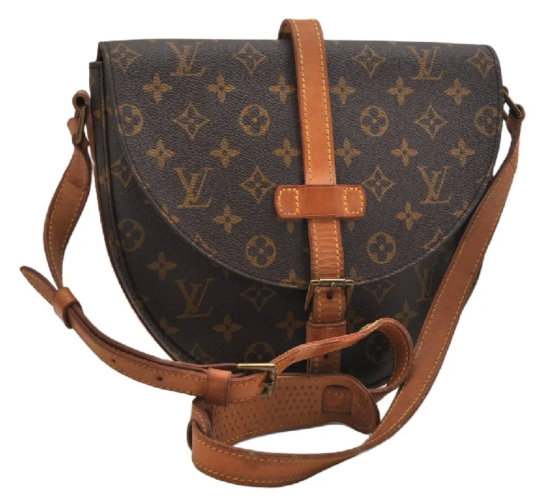 Authentic Louis Vuitton Monogram Chantilly GM Shoulder Cross Bag M51232 LV 1497K