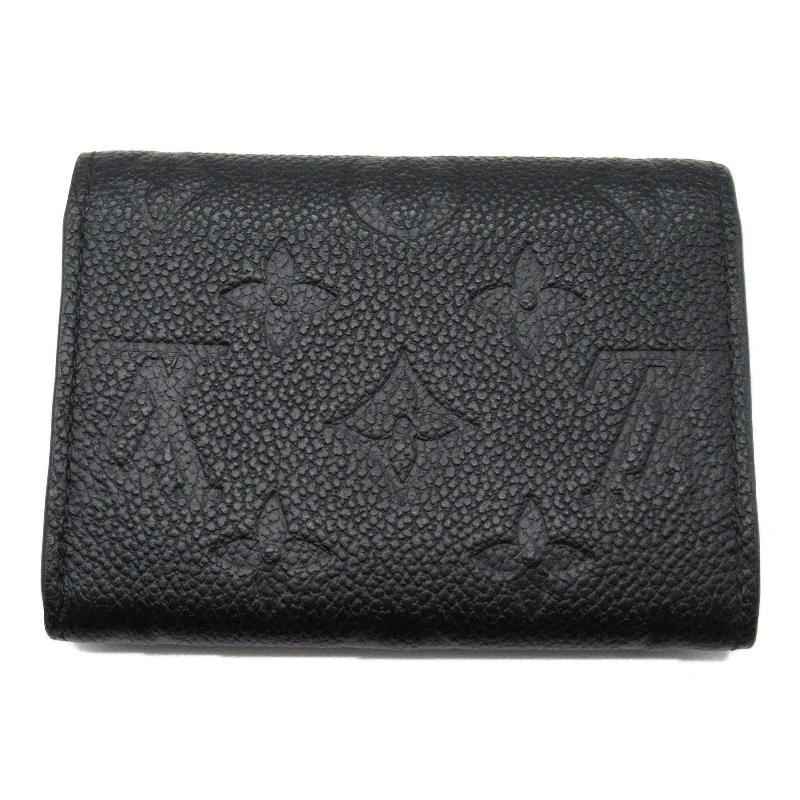 Louis Vuitton Louis Vuitton Portemoney Rosary Card Case Accessories Leather Monogram Emplant   Black M81455