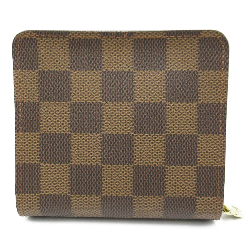 Louis Vuitton Louis Vuitton Compact Zip Round Wallet Wallet PVC Coated Canvas Leather Damier  Brown N61668