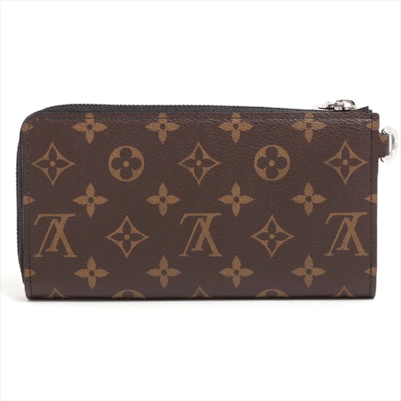 Louis Vuitton Monogram Makassar Zippy Dragon M69407 Black  Brown Round Zip Wallet