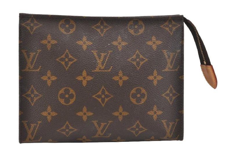 Auth Louis Vuitton Monogram Poche Toilette 19 M47544 Cosmetics Pouch Junk 2862K