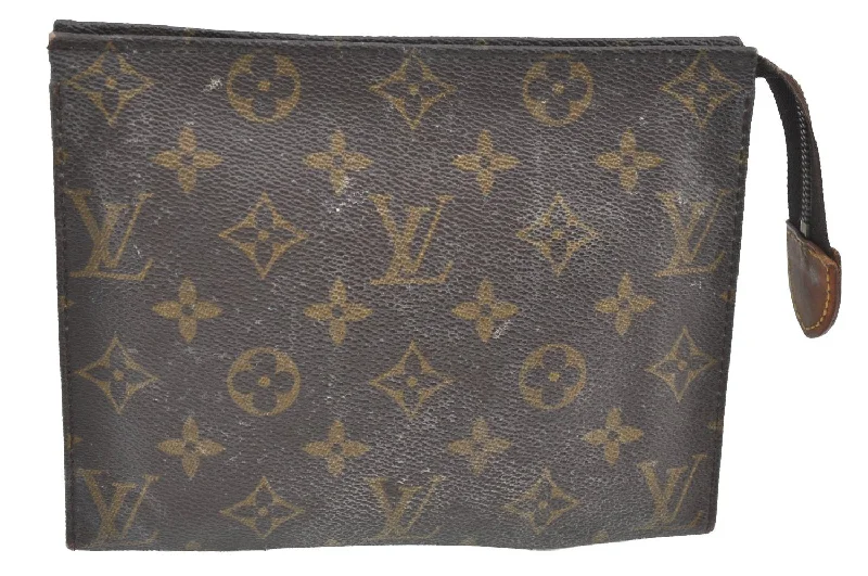 Auth Louis Vuitton Monogram Poche Toilette 19 M47544 Cosmetics Pouch Junk K7992