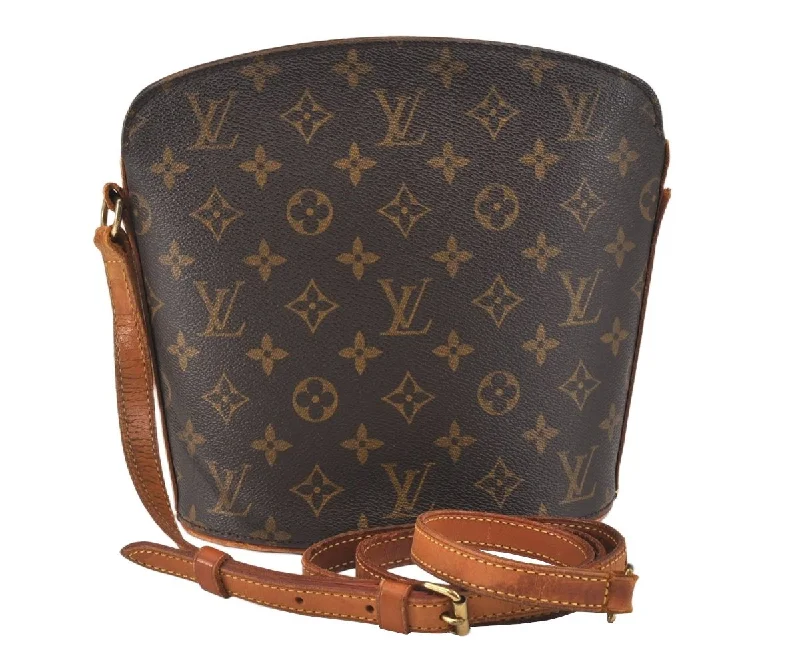 Authentic Louis Vuitton Monogram Drouot Shoulder Cross Bag M51290 Junk 2886K