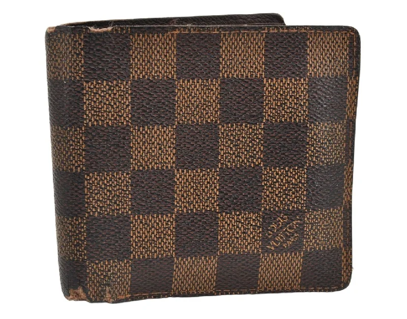 Auth Louis Vuitton Damier Porte Billet Carte Credit Monnaie N61665 Wallet 1671K