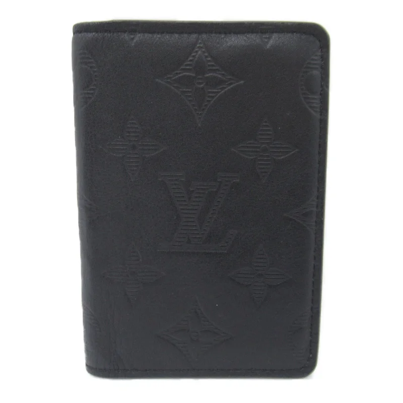 Louis Vuitton Louis Vuitton Organizer Duposh Card Case Accessories Leather Monogram Shadow Men Black M62899