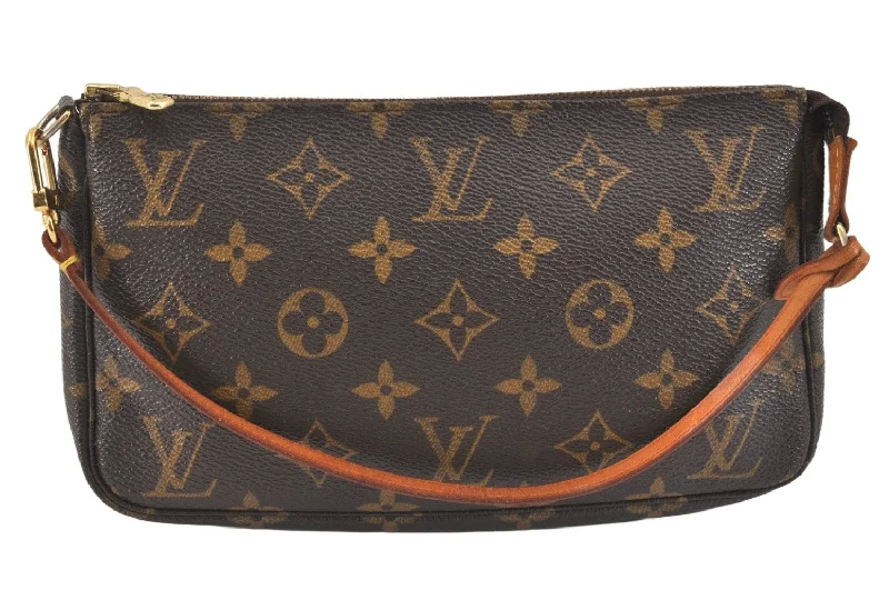 Authentic Louis Vuitton Monogram Pochette Accessoires Pouch M51980 LV 2933K