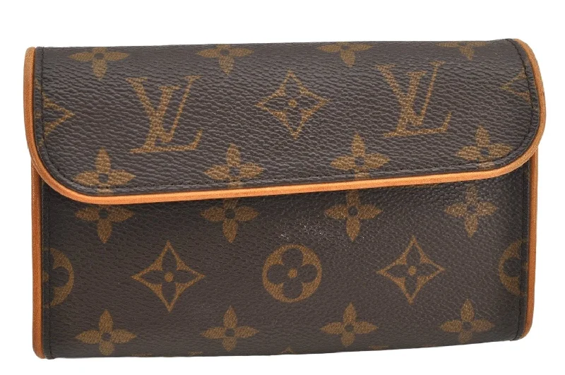 Auth Louis Vuitton Monogram Pochette Florentine Pouch Waist Bag N51856 LV 2589K