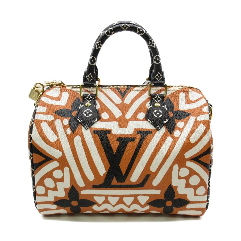 Louis Vuitton Louis Vuitton Speedy Bandrier 25 2w Shoulder Bag PVC Coated Canvas LV Crafty  Orange / Black M56588