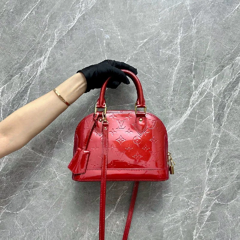 LV Alma BB Vernis Patent Leather Red