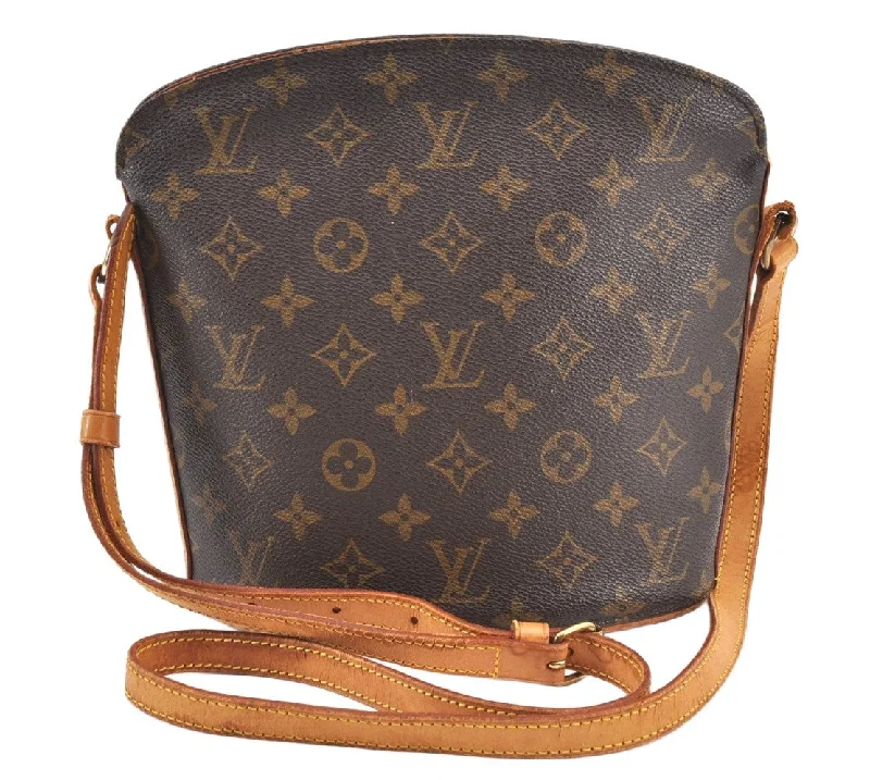 Authentic Louis Vuitton Monogram Drouot Shoulder Cross Bag M51290 Junk 1944K