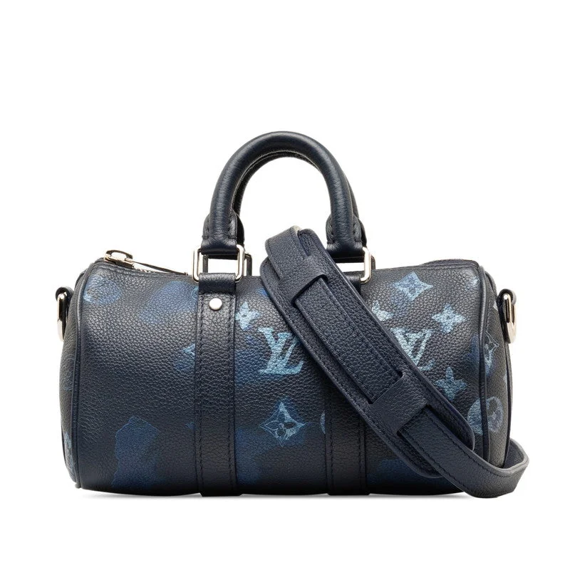 Louis Vuitton Monogram Water Keepall XS Mini Boston Bag Shoulder Bag 2WAY M57844 Water Color Navy PVC Leather  Louis Vuitton