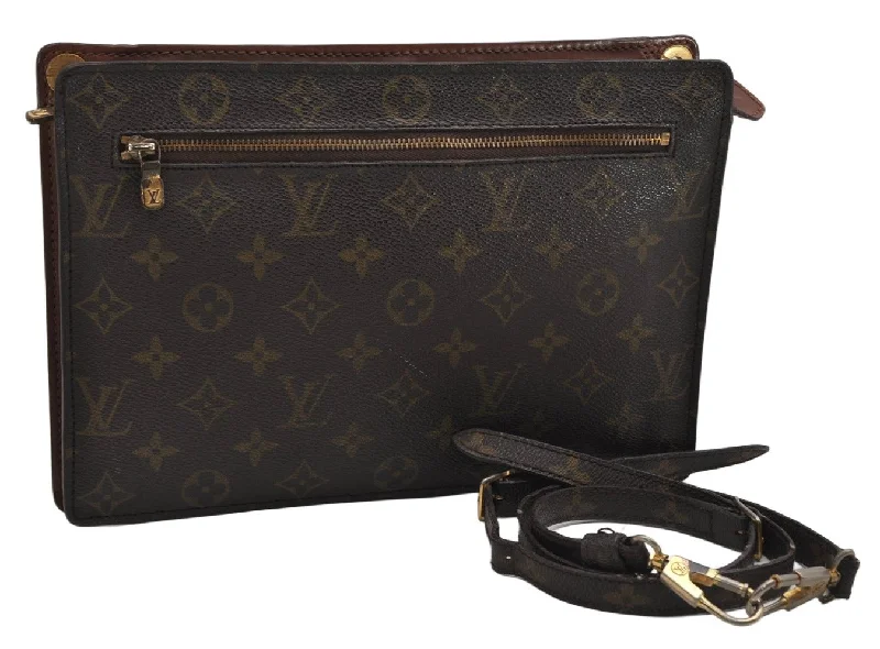 Authentic Louis Vuitton Monogram Enghien Shoulder Cross Bag M51205 LV 1324K