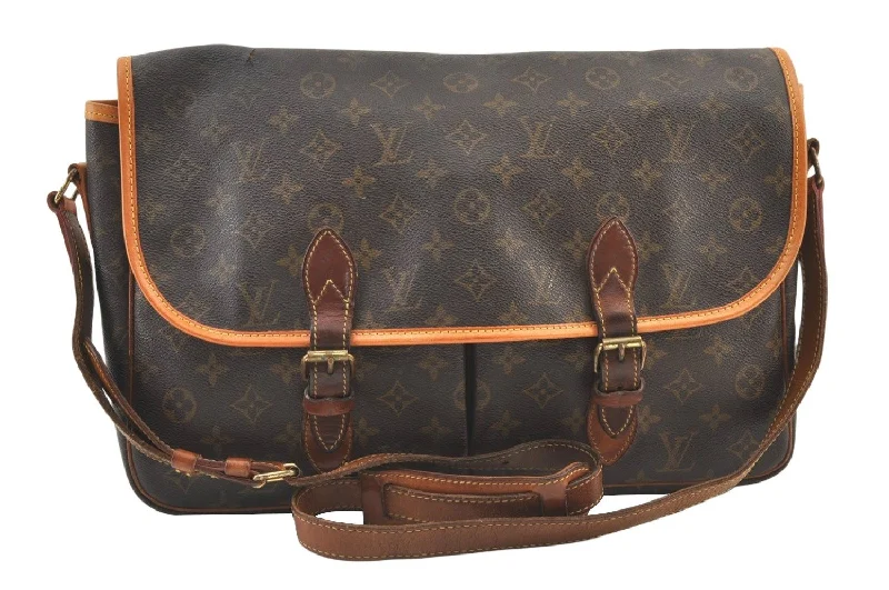 Authentic Louis Vuitton Monogram Gibeciere GM Shoulder Cross Bag M42246 LV 1581K