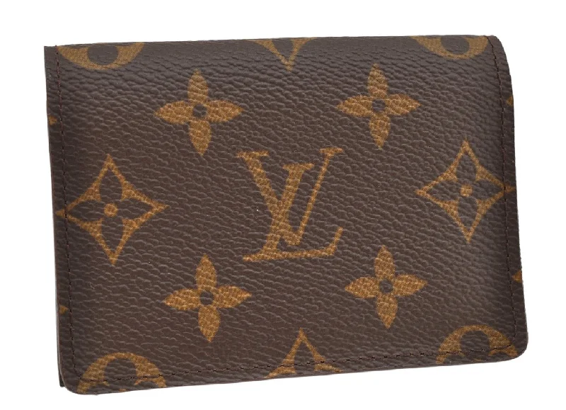 Auth Louis Vuitton Monogram Enveloppe Carte de Visite Card Case M62920 LV 1883K